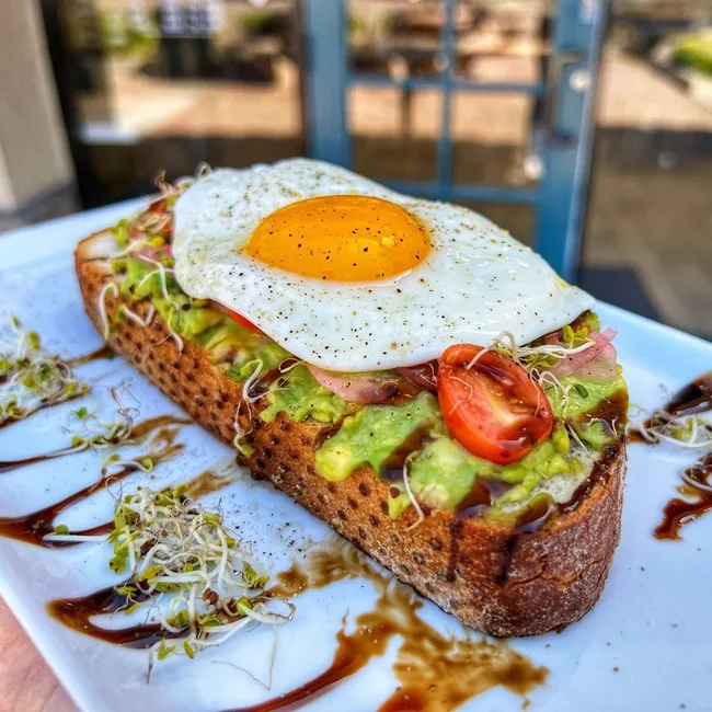 Avocado & Egg Toast at Cloud 9 Deli San Diego